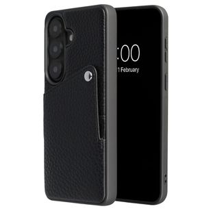 Selencia Riva Back Cover mit Kartenfach Samsung Galaxy S26 - Schwarz