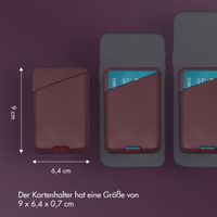 Accezz Lederkartenhalter - Geeignet für MagSafe und Qi2 - Heath Purple