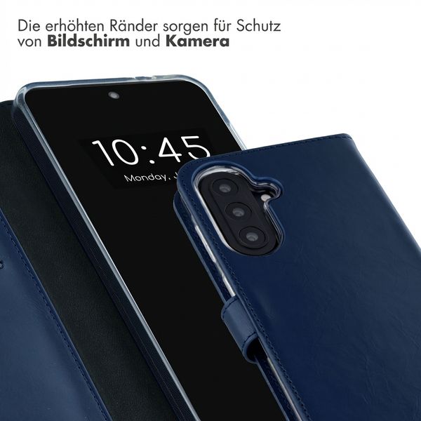 Selencia Echtleder Klapphülle Samsung Galaxy A57 (5G) - Dunkelblau