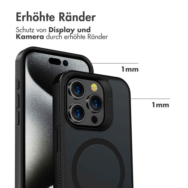 Accezz Rugged Frosted Back Cover mit MagSafe Apple iPhone 15 Pro Max - Schwarz
