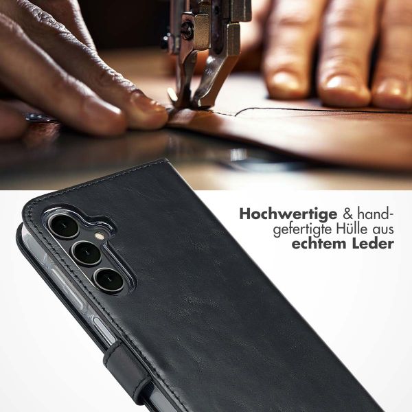 Selencia Echtleder Klapphülle Samsung Galaxy A16 - Schwarz