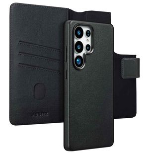 Accezz 2-in-1 Klapphülle aus Leder mit MagSafe Samsung Galaxy S25 Ultra - Onyx Black