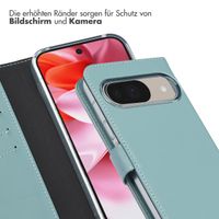 Selencia Echtleder Klapphülle Google Pixel 10 / 10 Pro - Air Blue