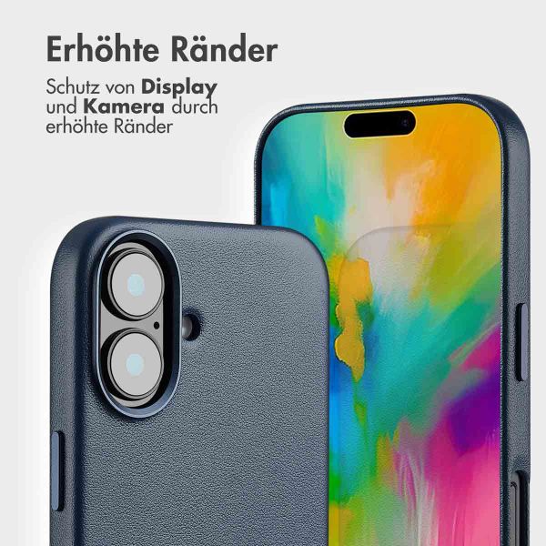 Accezz 2-in-1 Klapphülle aus Leder mit MagSafe Apple iPhone 16 - Nightfall Blue
