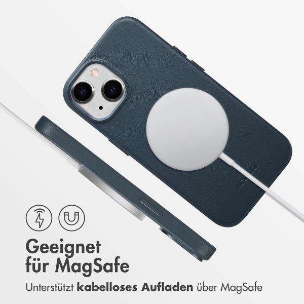 Accezz MagSafe Leather Backcover Apple iPhone 15 - Nightfall Blue