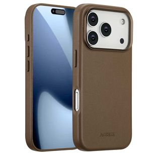 Accezz MagSafe Leather Backcover Apple iPhone 17 Pro - Kaffeebraun