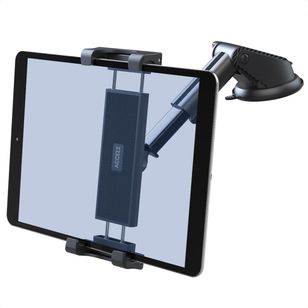 Accezz Tablet halterung Auto - Armaturenbrett und Windschutzscheibe - Verstellbar - Universal - Schwarz