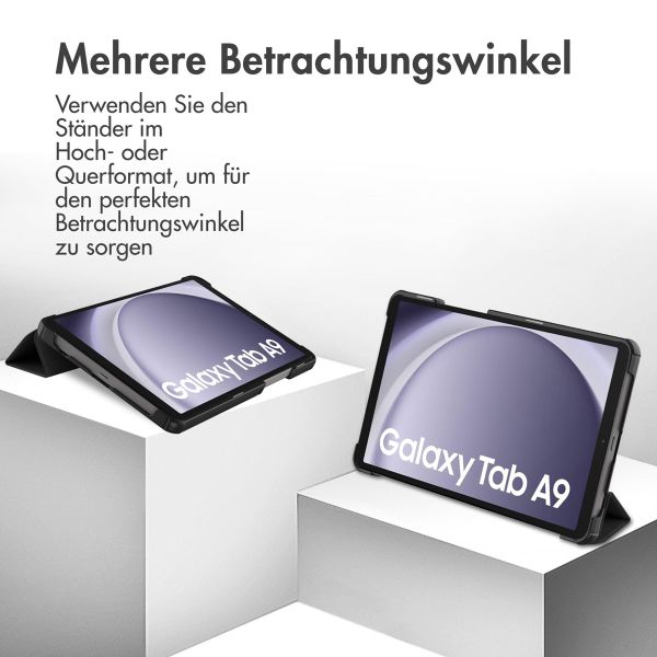 Accezz Trifold Klapphülle Samsung Galaxy Tab A11 / A9 8.7 Zoll - Schwarz