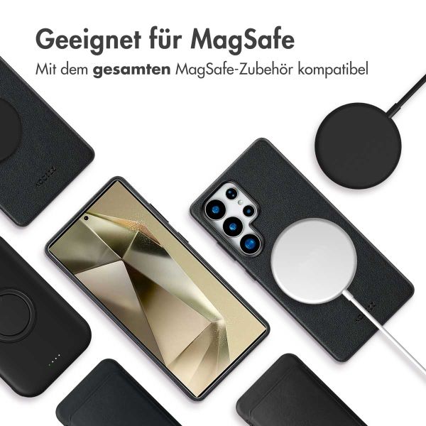 Accezz MagSafe Leather Backcover Samsung Galaxy S25 Ultra - Onyx Black