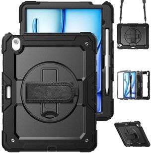 Accezz Robustes Back Cover mit Schultergurt Apple iPad Air 13 Zoll (2026) M4 / (2025) M3 / (2024) M2 - Schwarz