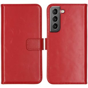 Selencia Echtleder Klapphülle Samsung Galaxy S22 - Rot