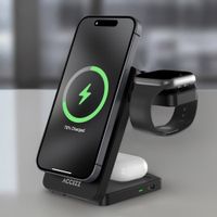 Accezz 3-in-1 Faltbares Kabelloses MagSafe Ladegerät - 20 Watt - Schwarz