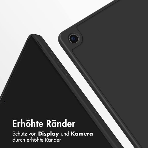 Accezz Smarte Klapphülle aus Silikon Samsung Galaxy Tab A9 Plus - Schwarz