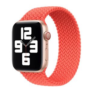 Apple Geflochtenes Solo Loop für  Apple Watch | 38/40/41/42 mm - Größe 1 - Electric Orange