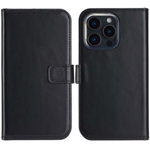Selencia Echtleder Klapphülle Apple iPhone 16 Pro Max - Schwarz