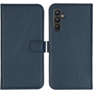 Selencia Echtleder Klapphülle Samsung Galaxy A34 (5G) - Blau