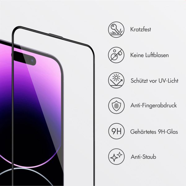 Accezz Gehärteter Glas-Schutz + Applikator Apple iPhone 14 Pro