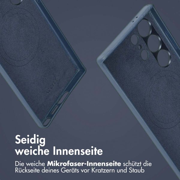Accezz 2-in-1 Klapphülle aus Leder mit MagSafe Samsung Galaxy S24 Ultra - Nightfall Blue