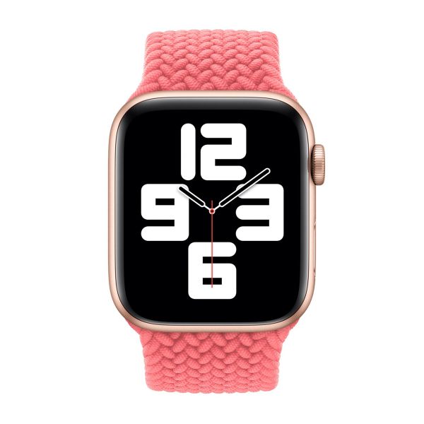 Apple Geflochtenes Solo Loop für  Apple Watch | 38/40/41/42 mm - Größe 9 - Pink Punch