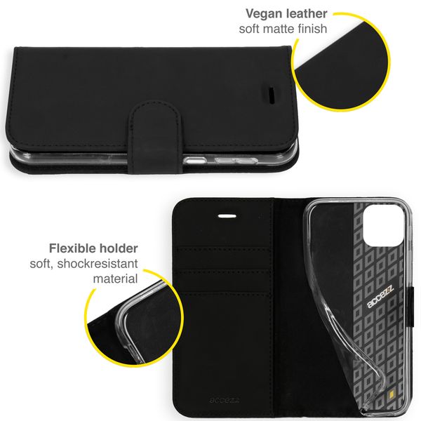 Accezz Wallet TPU Klapphülle Xiaomi Redmi 9C - Schwarz