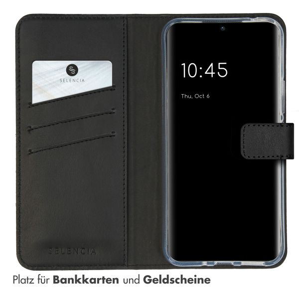 Selencia Echtleder Klapphülle Samsung Galaxy A54 (5G) - Schwarz