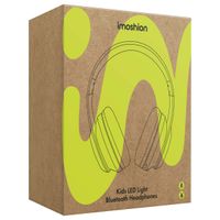 imoshion Kabellose Kinderkopfhörer LED Light - Dezibelbegrenzer - Mit AUX-Kabel - Hot Pink / Apricot Orange Crush