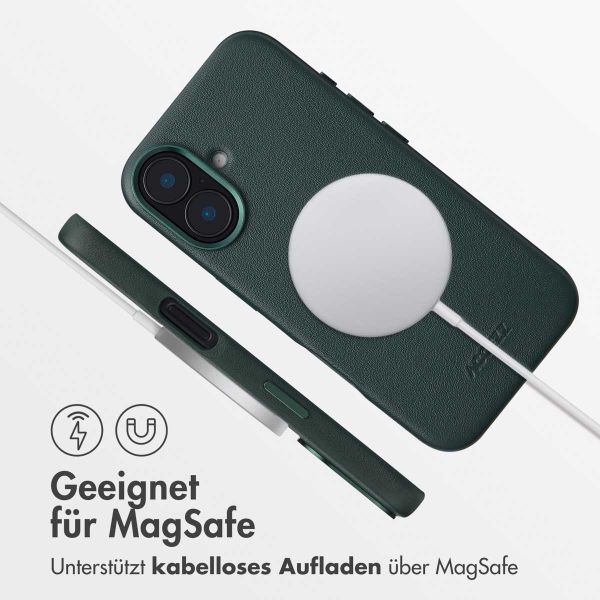 Accezz MagSafe Leather Backcover Apple iPhone 16 - Cedar Green