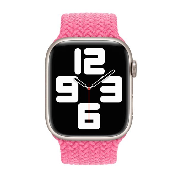 Apple Geflochtenes Solo Loop für  Apple Watch | 38/40/41/42 mm - Größe 8 - Flamingo