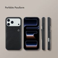 Selencia Riva Back Cover mit Kartenfach Apple iPhone 17 Pro - Schwarz