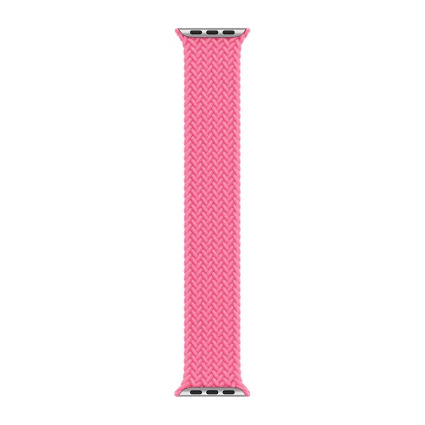 Apple Geflochtenes Solo Loop für  Apple Watch | 38/40/41/42 mm - Größe 8 - Flamingo