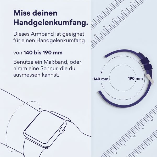 Apple Sport Armband für  Apple Watch | 44/45/46/49 mm - Größe S/M - Midnight