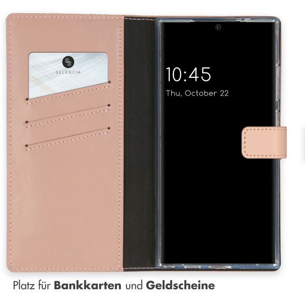 Selencia Echtleder Klapphülle Samsung Galaxy S24 Ultra - Dusty Pink