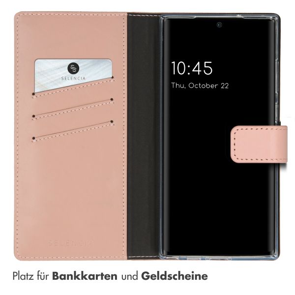 Selencia Echtleder Klapphülle Samsung Galaxy S23 Ultra - Dusty Pink