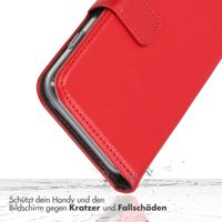 Selencia Echtleder Klapphülle Apple iPhone 15 - Rot