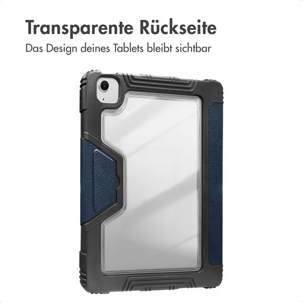 Accezz Rugged Trifold Klapphülle Apple iPad Air 11 Zoll (2026) M4 / (2025) M3 / (2024) M2 / Air 5 (2022) / Air 4 (2020) - Dunkelblau