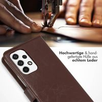 Selencia Echtleder Klapphülle Samsung Galaxy A53 - Braun