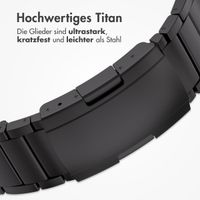 Accezz Mattes Titanstahlarmband für Apple Watch | 44/45/46/49 mm - Schwarz