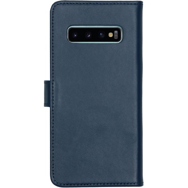 Selencia Echtleder Klapphülle Samsung Galaxy S10 - Blau