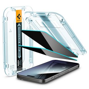 Spigen GLAStR Privacy EZ Fit Displayschutzfolie + Applicator - 2er-Pack Apple iPhone 15 Pro