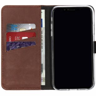 Selencia Echtleder Klapphülle Apple iPhone Xr - Dunkelbraun