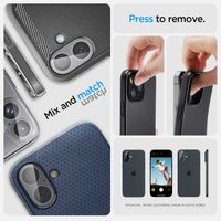 Spigen GLAStR Optik Camera Lens Protector - Kamerainsel-Schutz (2er-Pack) Apple iPhone 16 / 16 Plus - Transparent