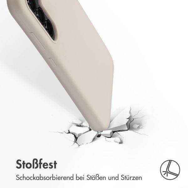 Accezz Liquid Silikoncase mit MagSafe Samsung Galaxy S24 FE - Stone