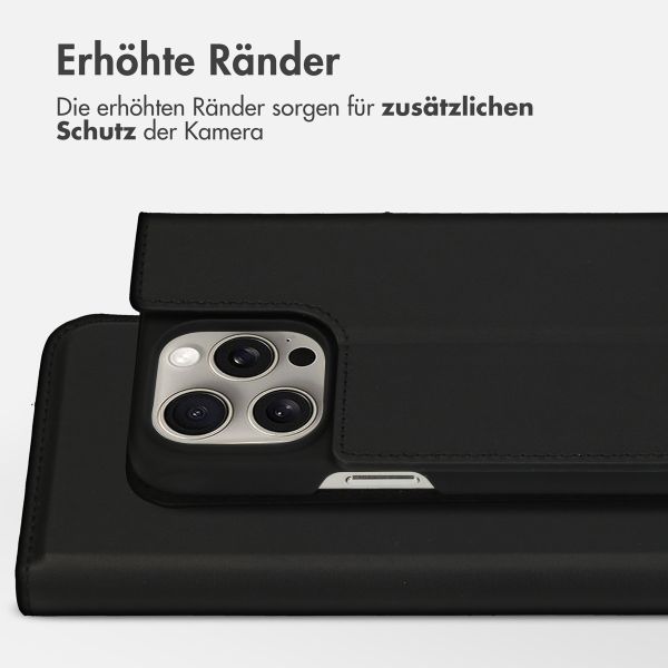 Accezz Premium Leather Slim Klapphülle Apple iPhone 15 Pro Max - Schwarz