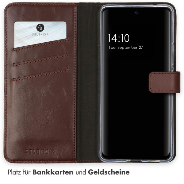 Selencia Echtleder Klapphülle Samsung Galaxy A53 - Braun