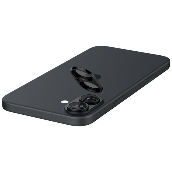 Spigen GLAStR Optik Camera Lens Protector - Kamerainsel-Schutz (2er-Pack) Apple iPhone 16 / 16 Plus - Schwarz