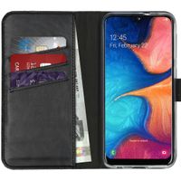 Selencia Echtleder Klapphülle Samsung Galaxy A20e - Schwarz