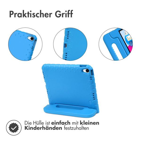 Accezz SchutzHülle mit Handgriff kindersicher Apple iPad 11 (2025) 11 Zoll A16 / iPad 10 (2022) 10.9 Zoll - Blau