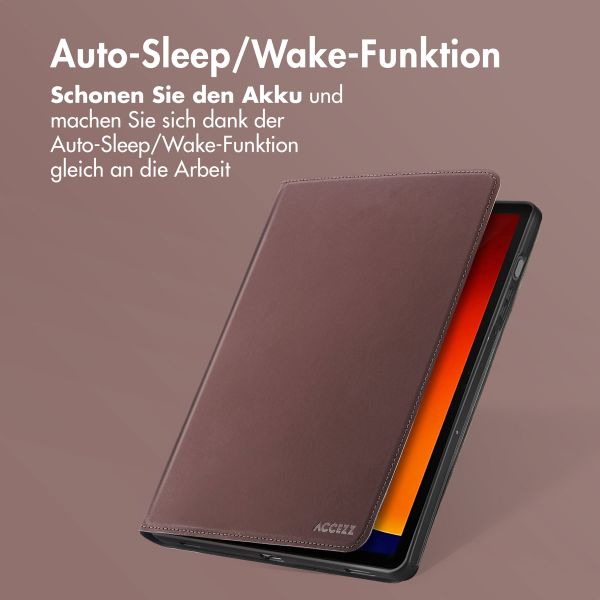 Accezz Classic Klapphülle Samsung Galaxy Tab S9 11.0 Zoll / S10 Lite / S10 FE / S9 FE 10.9 Zoll - Braun