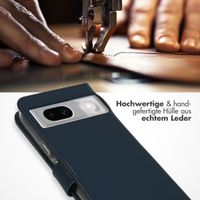 Selencia Echtleder Klapphülle Google Pixel 8a - Blau