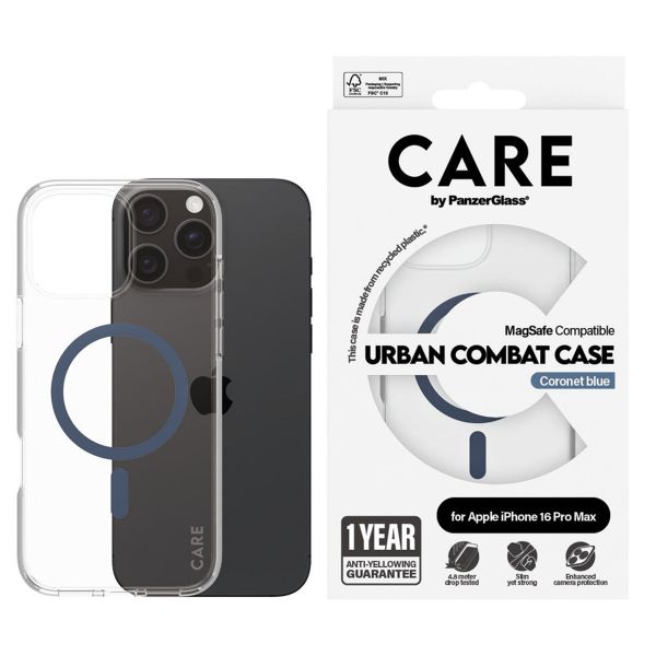 CARE by PanzerGlass Urban Combat Case MagSafe Apple iPhone 16 Pro Max - Blue